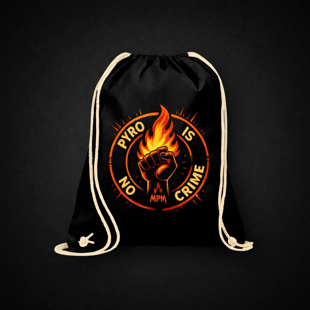 Böllerbeutel – PYRO IS NO CRIME (Orange Logo)