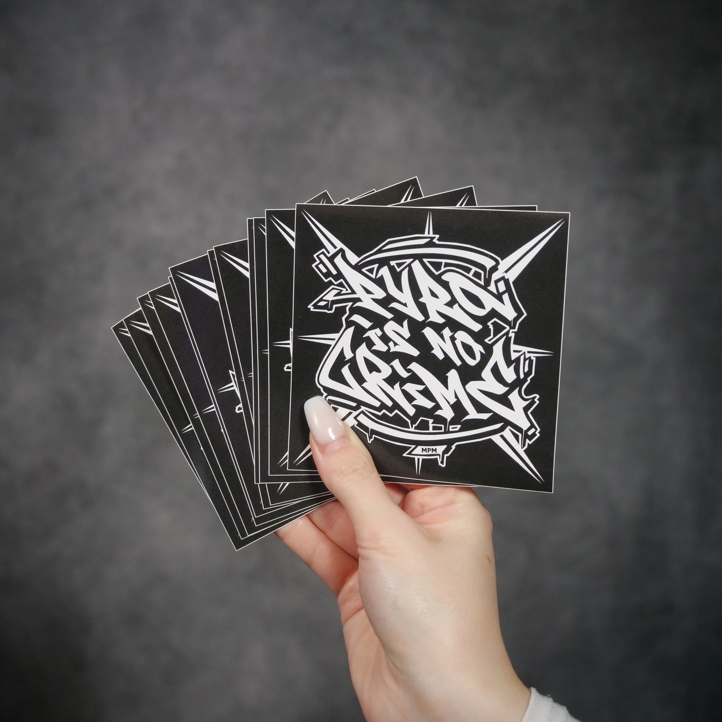 Sticker “Pyro is no Crime" - Black & White Edition