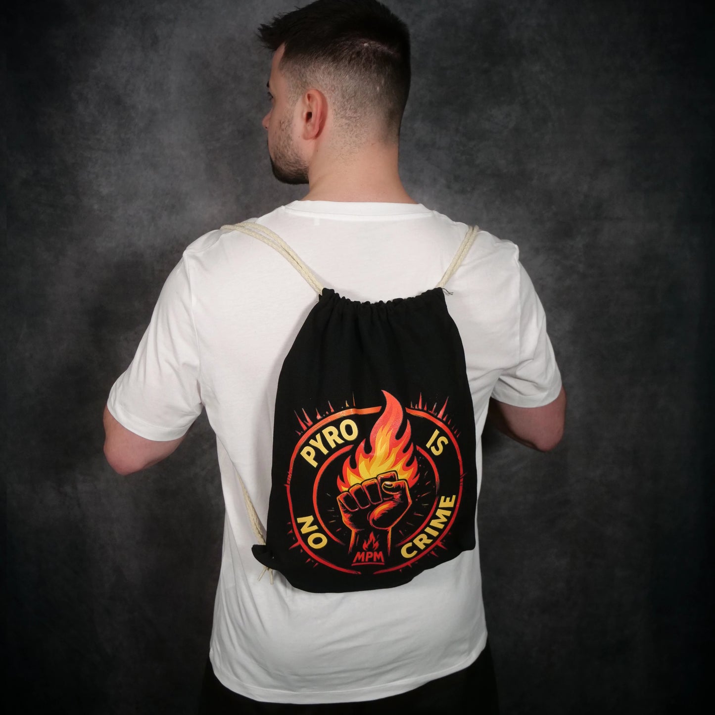 Böllerbeutel – PYRO IS NO CRIME (Orange Logo)