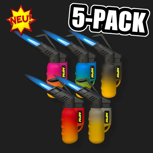 COLOR-BURNER Feuerzeuge - Spar-Angebot (5er Pack)