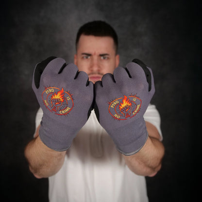PYRO HANDSCHUHE - "Pyro is no crime" (Orange Logo)