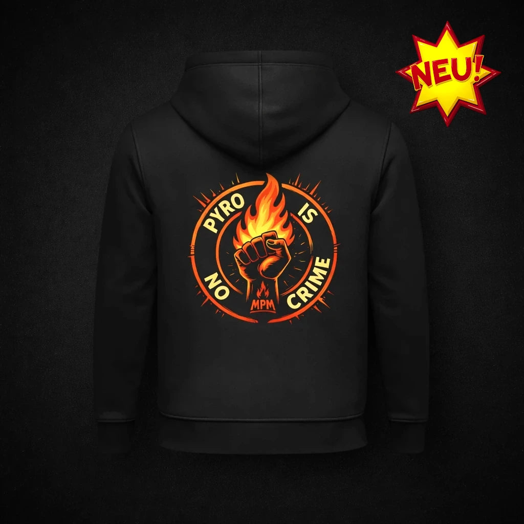 PYRO IS NO CRIME Hoodie – Orange Edition 2025