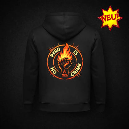 PYRO IS NO CRIME Hoodie – Orange Edition 2025