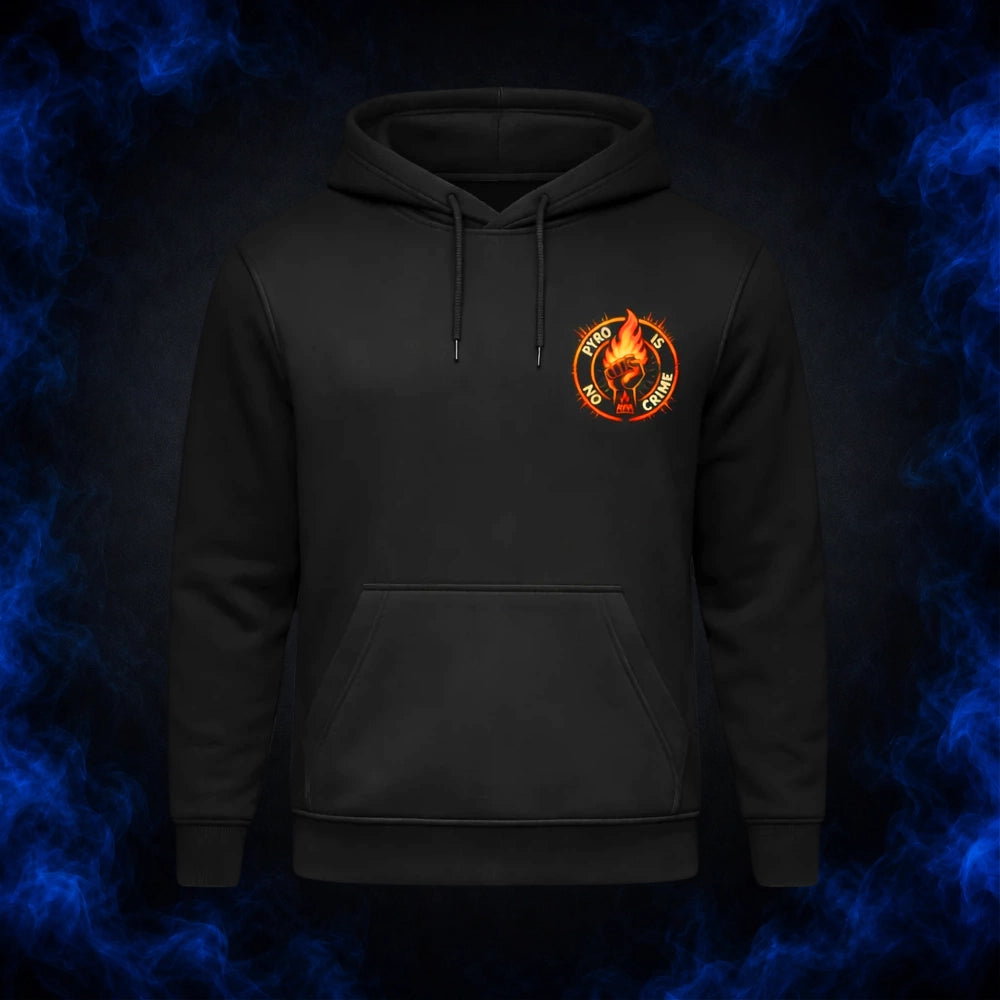 PYRO IS NO CRIME HOODIE – ORANGE EDITION 2025