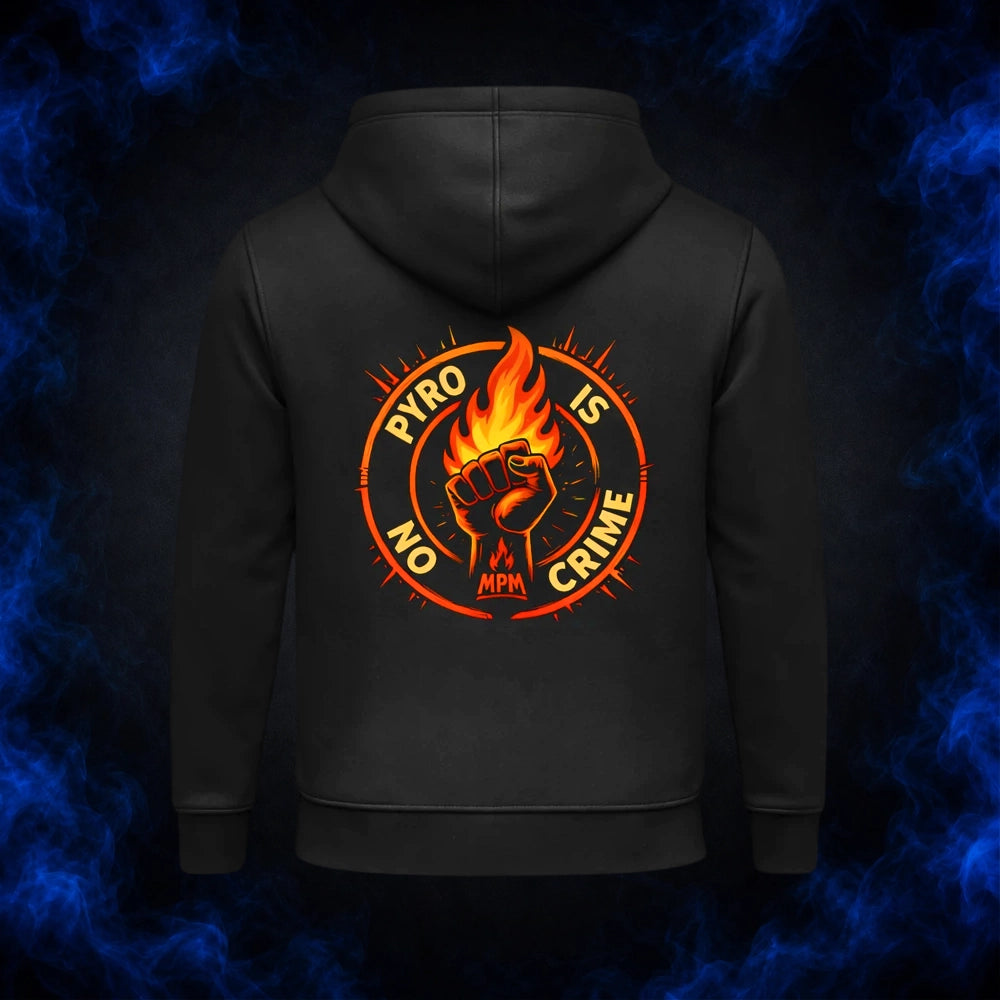 PYRO IS NO CRIME HOODIE – ORANGE EDITION 2025