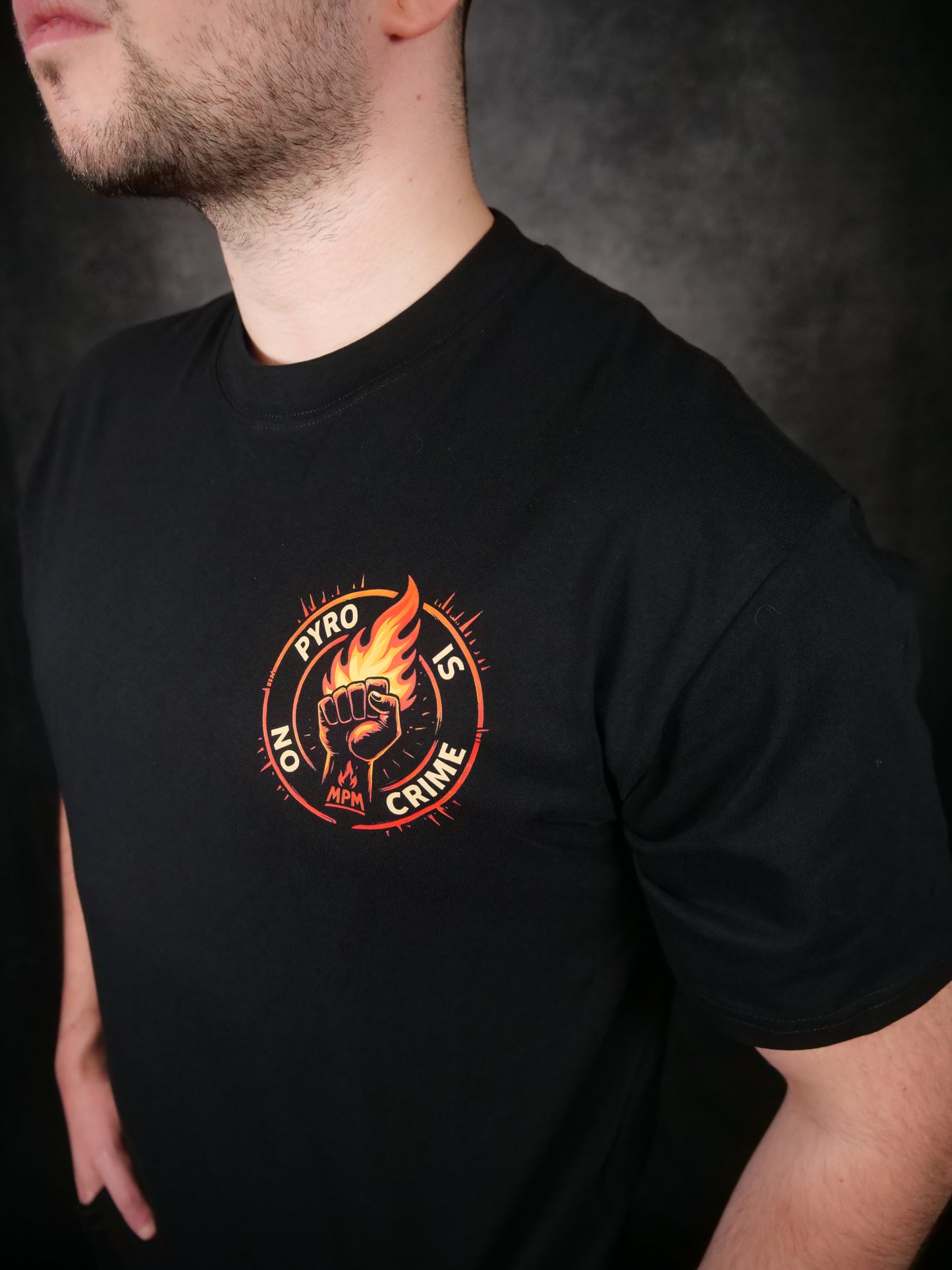 PYRO IS NO CRIME T-Shirt – Orange Edition 2025