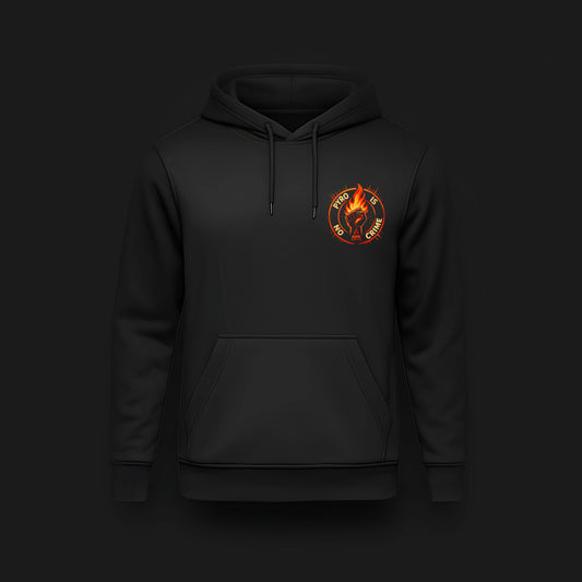 PYRO IS NO CRIME Hoodie – Orange Edition 2025