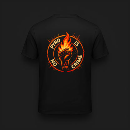 PYRO IS NO CRIME T-Shirt – Orange Edition 2025