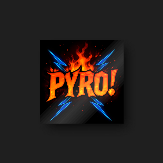 Sticker "PYRO!" 2025
