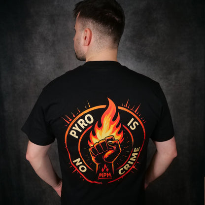 PYRO IS NO CRIME T-Shirt – Orange Edition 2025