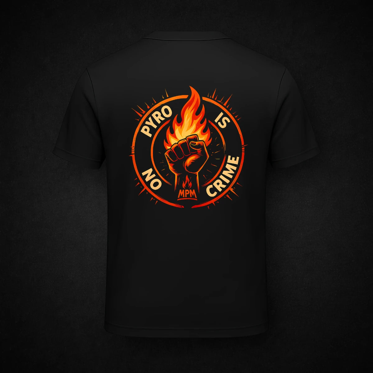 PYRO IS NO CRIME T-Shirt – Orange Edition 2025
