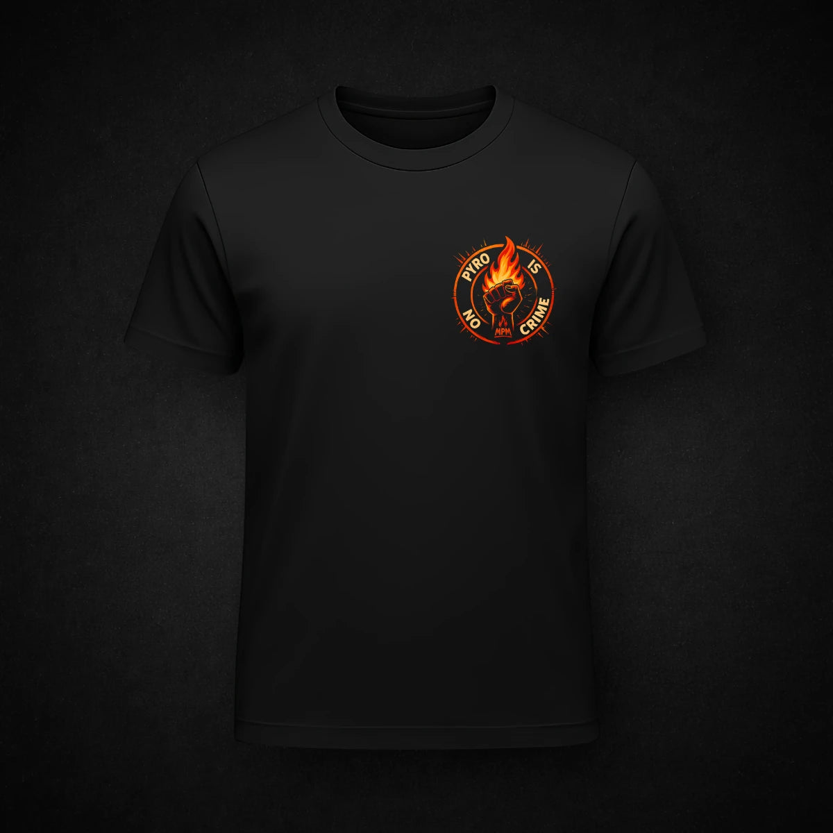 PYRO IS NO CRIME T-Shirt – Orange Edition 2025