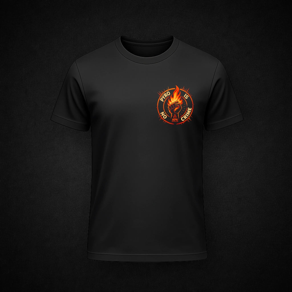 PYRO IS NO CRIME T-Shirt – Orange Edition 2025