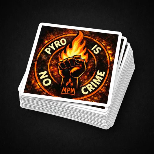 PYRO IS NO CRIME STICKER – Orange Edition (Upgrade)