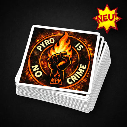 PYRO IS NO CRIME STICKER – Orange Edition (Upgrade)