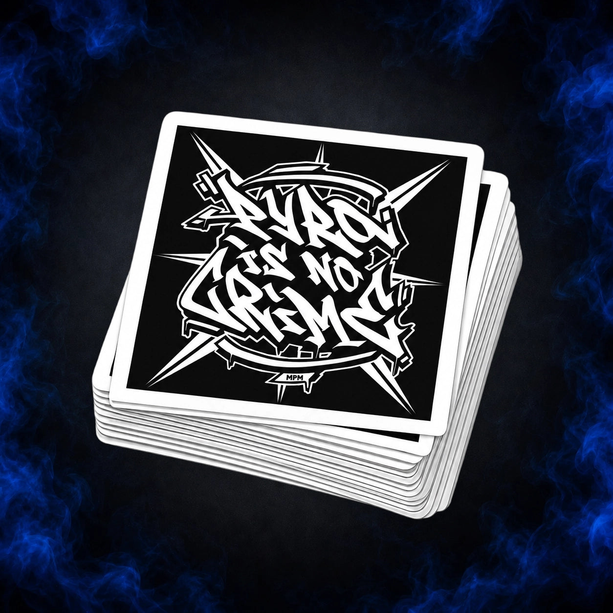STICKER "PYRO IS NO CRIME" – BLACK & WHITE EDITION