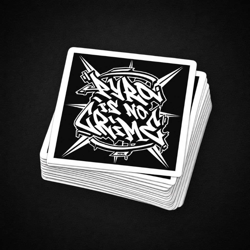 Sticker “Pyro is no Crime" - Black & White Edition