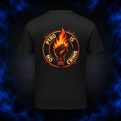 PYRO IS NO CRIME T-SHIRT – ORANGE EDITION 2025