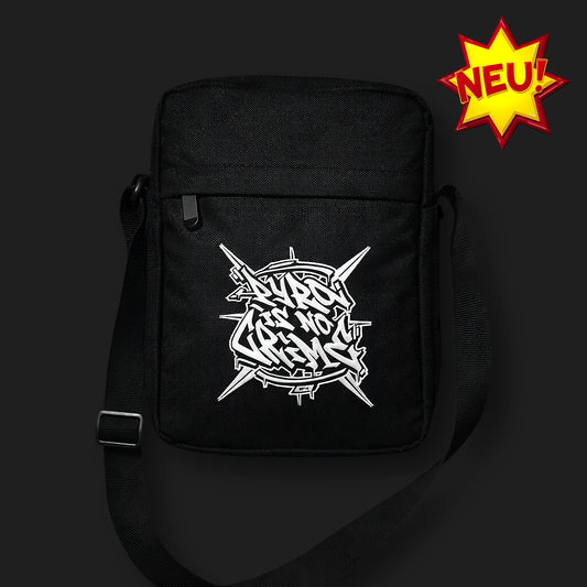 Umhängetasche – PYRO IS NO CRIME (Logo mit Stick)