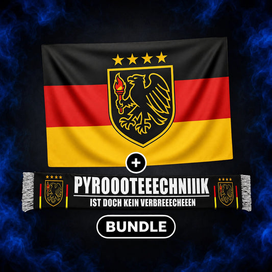 DEUTSCHLAND BUNDLE – Flagge, Schal & Sticker